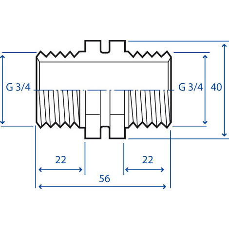 NIPPLO SIMMETRICO G 3/4